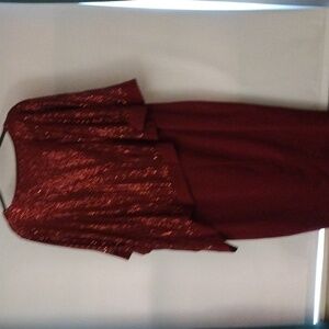 Elegant Red Sequin Dress